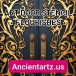 Art door stencil flourishes