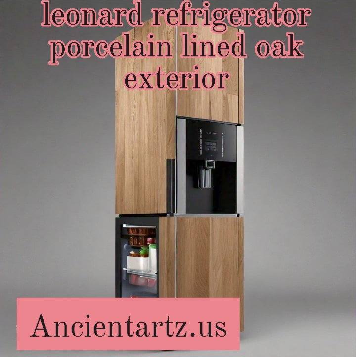 ⁠leonard refrigerator porcelain lined oak exterior