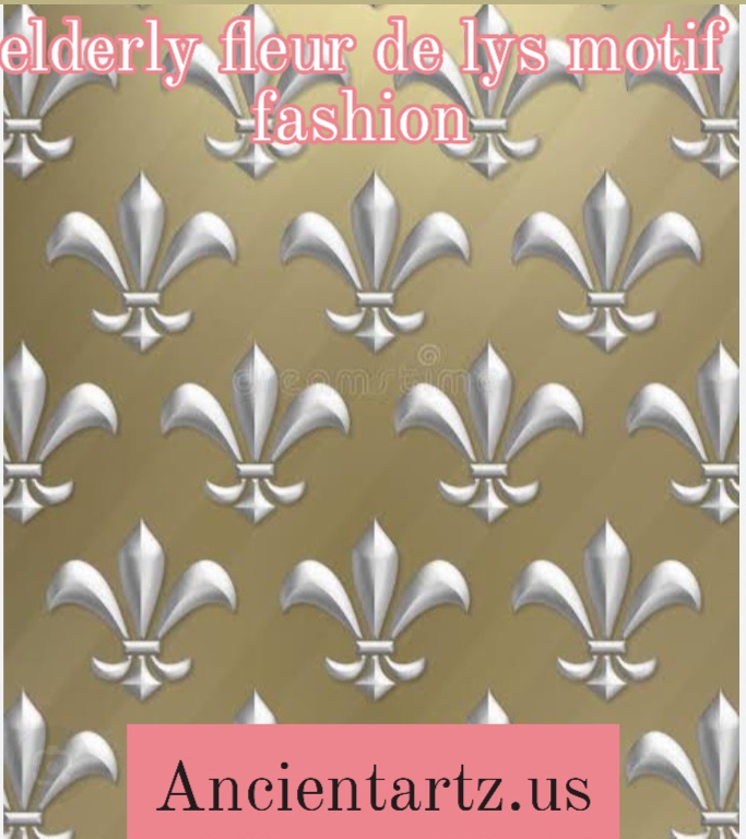 elderly fleur de lys motif fashion