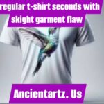 irregular t-shirt seconds with skight garment flaw